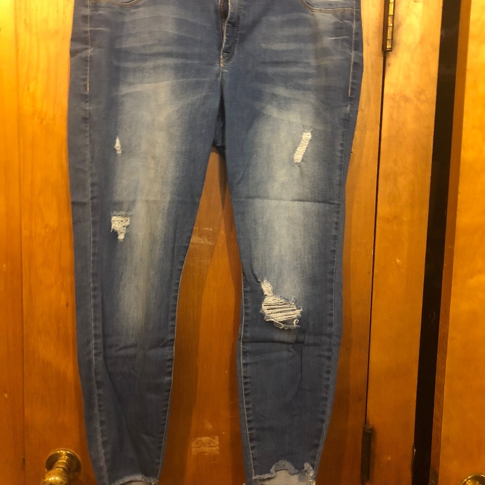 Distressed Light Wash jeans